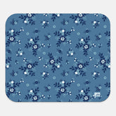 Denim Blue Floral Mouse Pad (Rectangle)